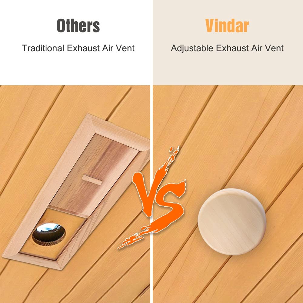 Sauna Room Air Vent 3.58′′ Round Aspen Wooden Sauna Adjustable Exhaust Air Ventilation for Barrel Sauna, Sauna Room, Steam Room Exhaust Ventilation — view 4